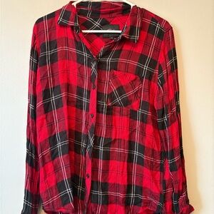 Rails Red and Black Checkered Shirt